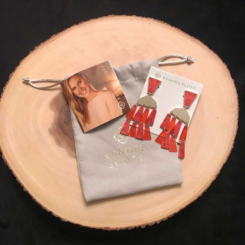 Kendra Scott Rechelle earrings red mix